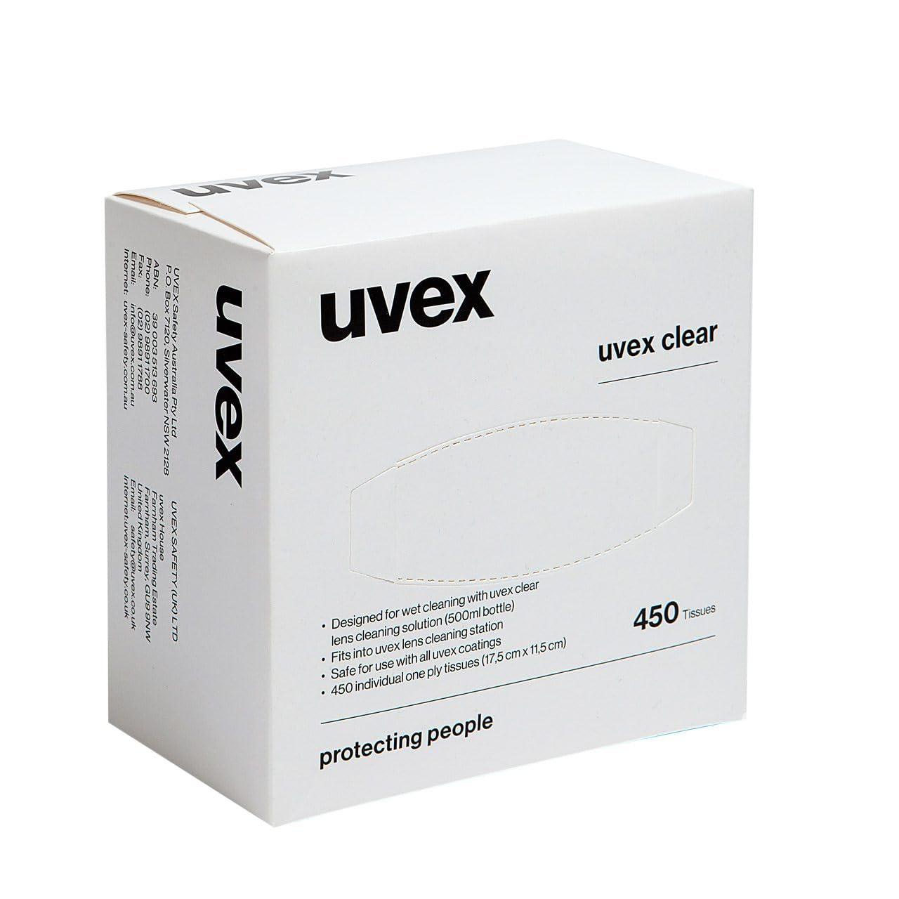 Uvex 9991-000 Cleaning Tissue For 9990-000, Pack Of 450