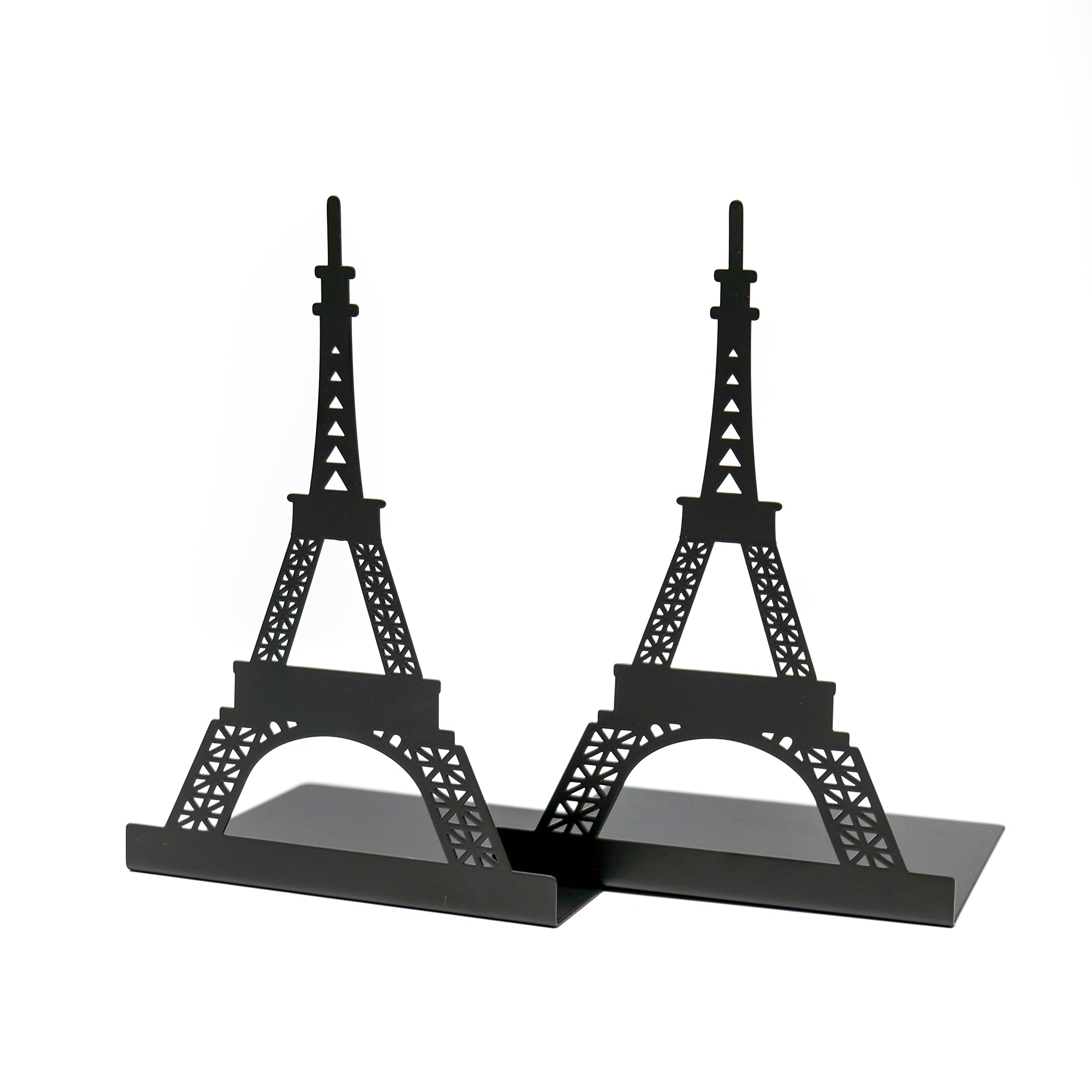 JJA Bookends 1 Pair, Book Organizer Holder Binder Dividers, Metal Bookends For Home & Kitchen Stationary & Office Supplies Home Decorative Office Home School Library (Eiffel tower)