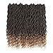 Goddess faux locs wavy curly faux locs crochet hair with curly ends synthetic hair extension(24inch,1B-27)