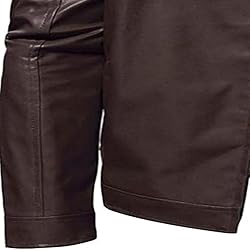 SWJGLITTR Men Slim Fit Motorcyle Leather Jacket
