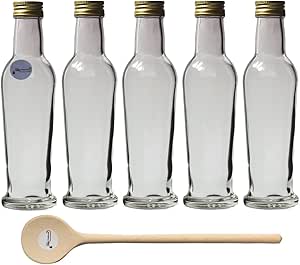 4 botellas de vidrio para cierre Plus 250 ml de porcelana para rellenar