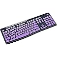 Keyboard Cover for Logitech MK270 MK295 Keyboard, Logitech MK295 MK270 MK260 MK200 & Logitech K270 Keyboard Cover Skin Protector - Gradual Purple