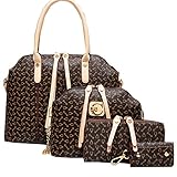 Women 4Pcs Handbags Set Elegant Zipper PU Business Shoulder Handbags
