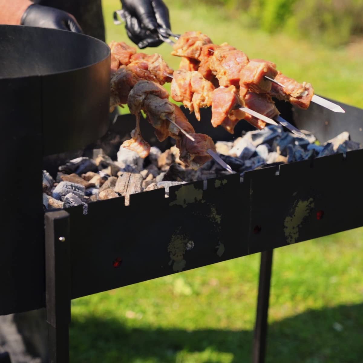 FlameFusion Mangal BBQ Holzkohlegrill Schaschlikgrill Outdoor Grill Mangalgrill (ohne Kazan) 7