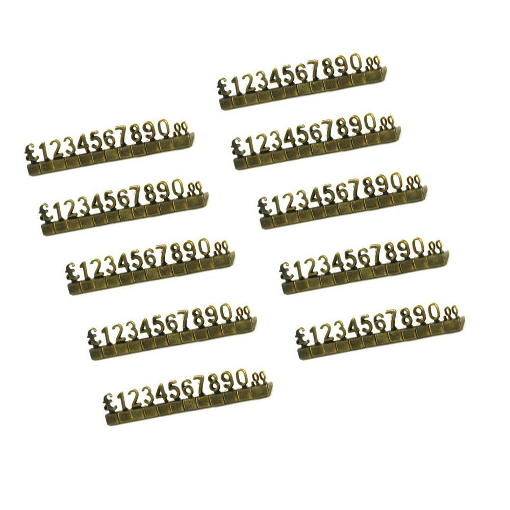 20 Sets 3D Metal Shelving Adjustable € Price Cube Kit for Shop Display Jewelry Watch Shop Office Display Pricemarker Labels Gold