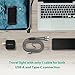 RAVPower Fast Charger 2-in-1 USB C to USB A / USB C Cable, Maxium 3.0Amp, Aluminum Build & Nylon Braided Cord for Samsung Galaxy S8, Nexus 5X 6P, MacBook, Google Pixel, Nintendo Switch- 3.3ft