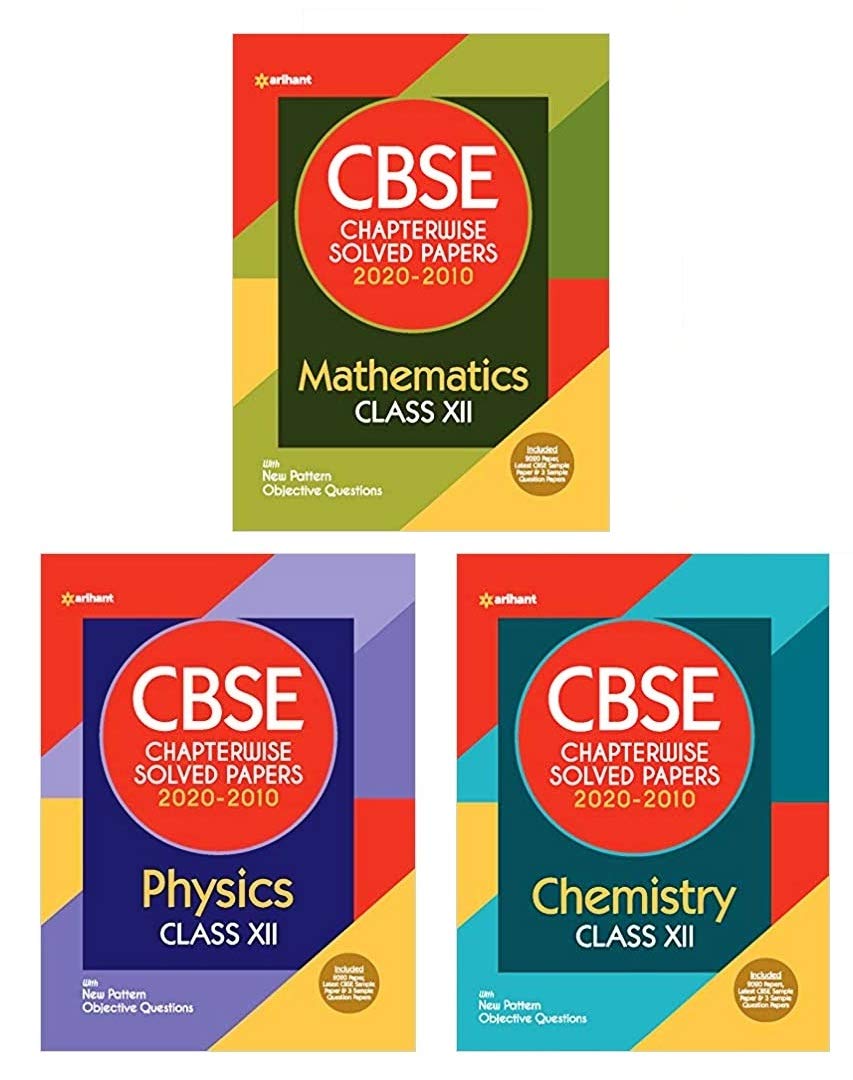 Arihant Prakashan CBSE ( Physics + Chemistry + Maths ) Chapterwise Solved Paper Class 12 for 2021 Exam – 24 August 2020 (Paperback)