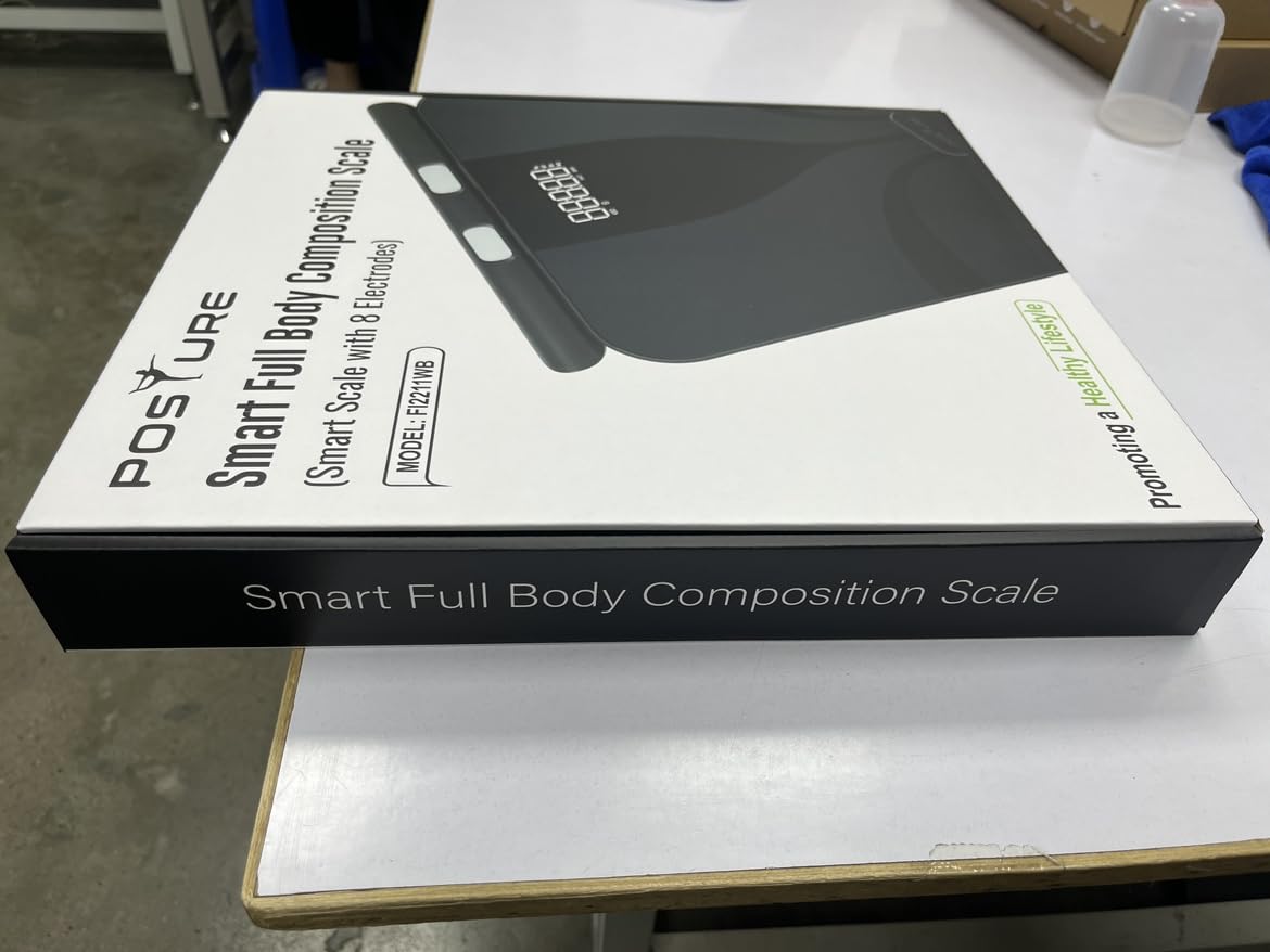 Posture Scale for Body Weight and Fat, Digital Bathroom Scale BMI Weighing Bluetooth Body Fat Scale, 8 Electrode Smart Body Fat Scale, Full Body Composition Analyzer with Voice Prompt