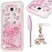 Galaxy J5 2016 Case, MOLLYCOOCLE Luxury Bling Glitter Sparkle Shell 3D Bling Sparkle Glitter Quicksand and Cute Star Flowing Liquid Soft TPU Cover for Samsung Galaxy J5 2016, Horns