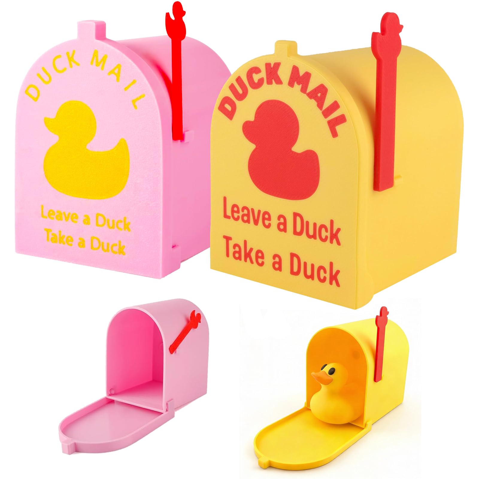 Photo 1 of 2 PCS Cruising Duck Mini Mailbox Door,Magnetic Duck Mailbox Wall Mounted for Ship Door Decorations,with Movable Flag,Funny Family Travel Gift