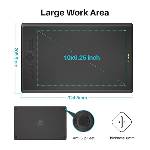 Drawing Tablet HUION Inspiroy H610X 10x6 inch Large Graphics