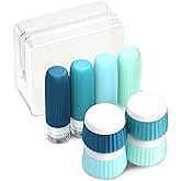 Mrsdry Travel Bottles for Toiletries 8 Pack, Tsa Approved 3oz Travel Size Toiletries Containers with Travel Essentials Clear 