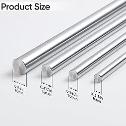 8mm x 300mm (0.315 x 11.81 inch) Linear Motion Rods