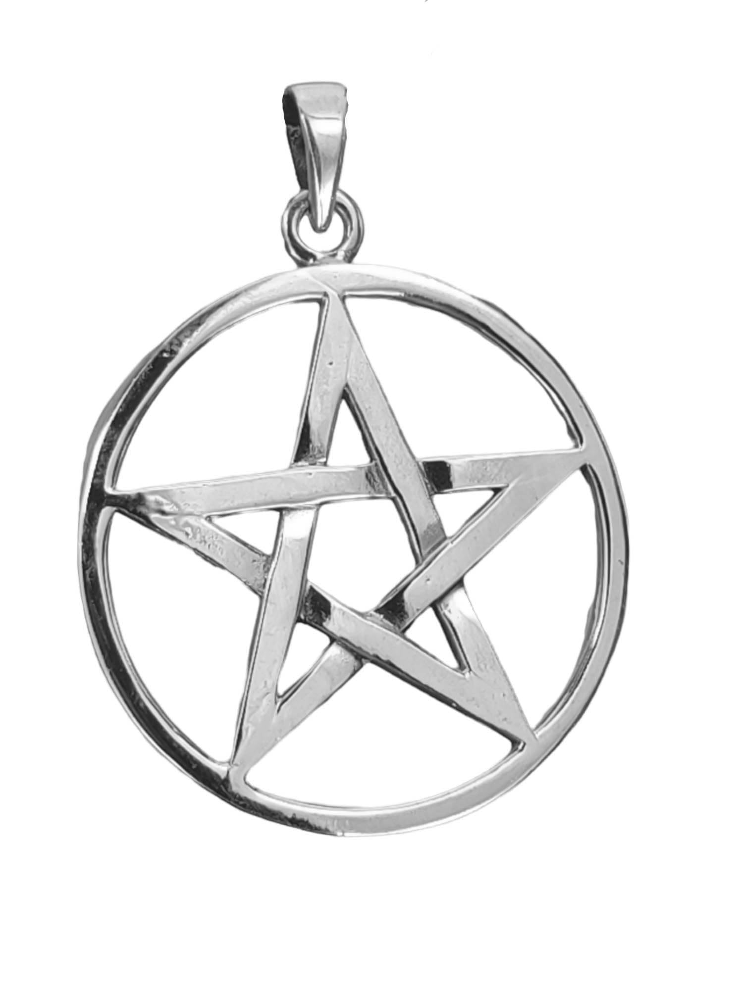 Kiss of Leather Large Pentagram Pendant 925 Sterling Silver No. 229