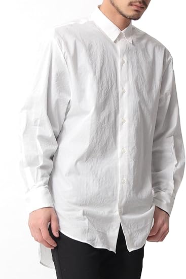 Amazon アビト ロングシャツ メンズ ビッグシルエット オーバーサイズ ドロップショルダー 日本製 ホワイト シャツ 通販