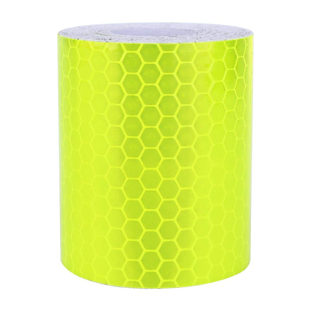Jectse PVC reflective tape,reflective safety warning tape,Warning Tape Roll 300cm*5cm,Fluorescence Pure Safety Reflective Car Wall Sticker,for parking spaces and hazard areas DIY cars, buses