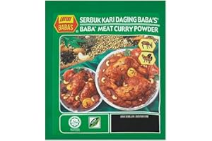 TUNEZ BABA'S Malaysia Best Brand Hot & Spicy Meat Curry Powder BABA Vege Origin Serbuk Kari Daging Pedas Halal 1 Pack x 250g 8.82oz