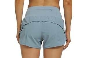Kcutteyg Running Shorts for Women with Liner High Waisted Lightweight Womens Workout Shorts with Pocket
