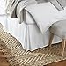 Balichun Ultra Soft Bed Skirt - Premium Queen Size White with 15 Inch Drop Hotel Quality，Hypoallergenic, Wrinkle and Fade Resistant