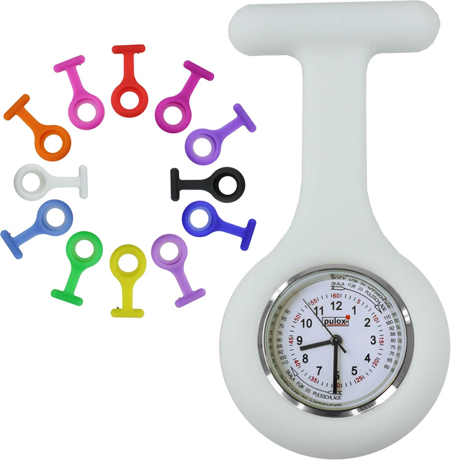 MONTRE A GOUSSET,green--Montre pour infirmières en Silicone, accessoire