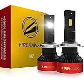 Firehawk H7 LED Bulbs 70000LM 990% Brightness 6000K Cool White Plug and Play Halogen Replacement Conversion Kit 2026 Upgraded