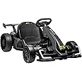 24V Kids Go Kart,300W Powerful Electric Drift Kart Car with Adjustable Seat,IDE On Toy with 4 Speed Mode,Big Battery, Drift/Sports Mode, Eva Tire, Brake Pedal for Age 6-12,Grey