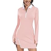 Hiverlay Tennis Dresses for Women with 2 Pockets Built in Shorts UPF 50+ Golf Dress Workout Athletic Dresses