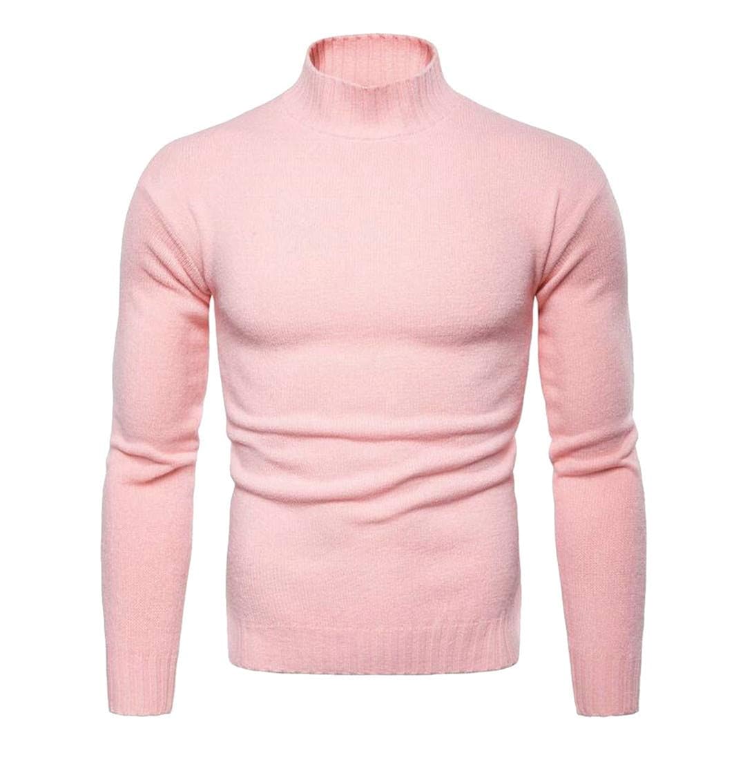 C/&H Men Jumper Basic Knitted Pullover Solid Slim Sweaters