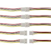 20Pairs JST XH 2.54mm 3Pins Connector, 2.54mm Pitch Female and Male JST Connection Plug Header Expansion Wire with 200mm 26AWG Cable