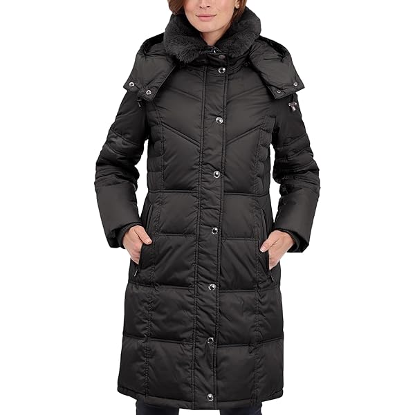 Amazon.com: London Fog Women's Diamond Quilted Down Coat, Black, X