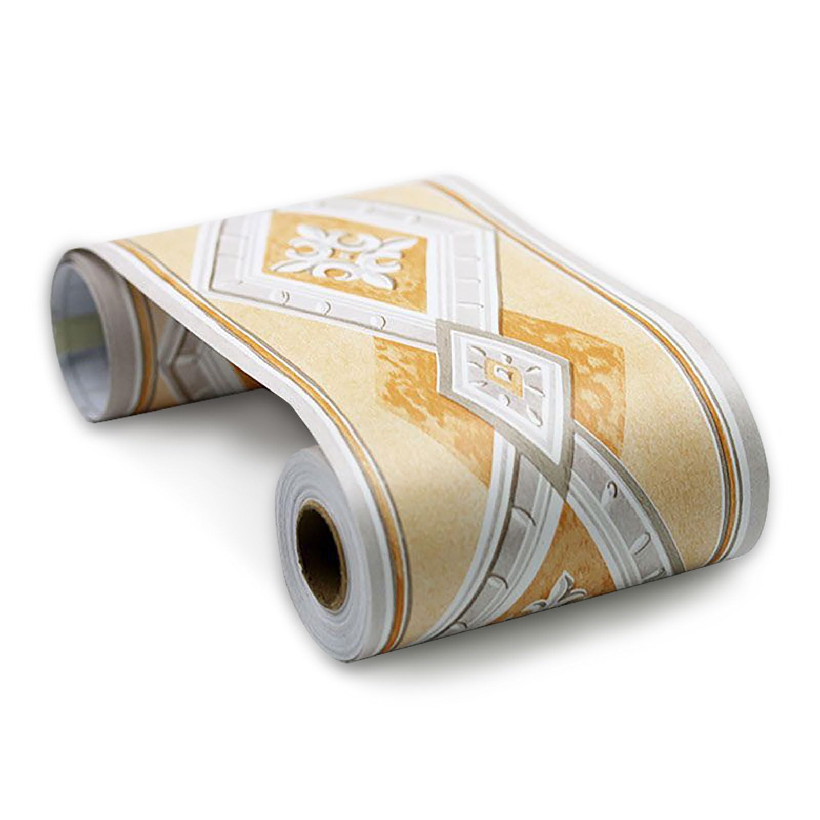 Dostear Peel and Stick Wallpaper Borders Wall Borders Window Trim Molding Mirror Frame Kit Wall Panel Bulletin Board Borders Light Brown Diamond 10 X 900CM