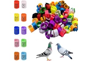 Pigeon Foot Rings，Colorful Readable Numbered Bird Identification Leg Bands 100 pcs- Ideal for Easy Identification and Trackin