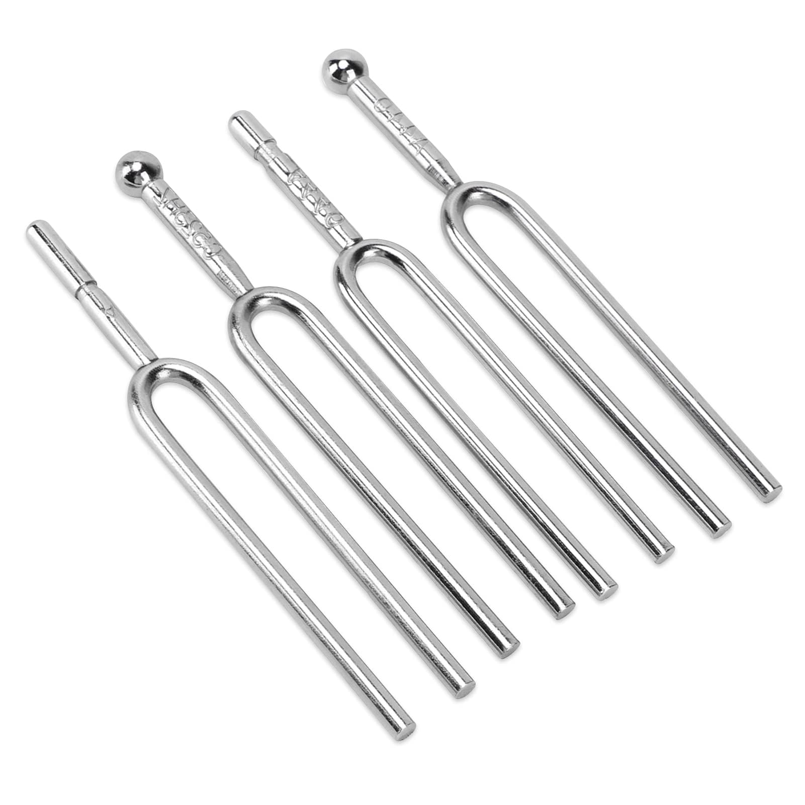 4Pcs Tuning Fork, Standard A 440 Hz Music Tuning Fork Standard Tuner Tone Tool Instrument Repair Tool Set for Violin Guitar Tuner Device Piano Tuning Fork Maintenance Accessories