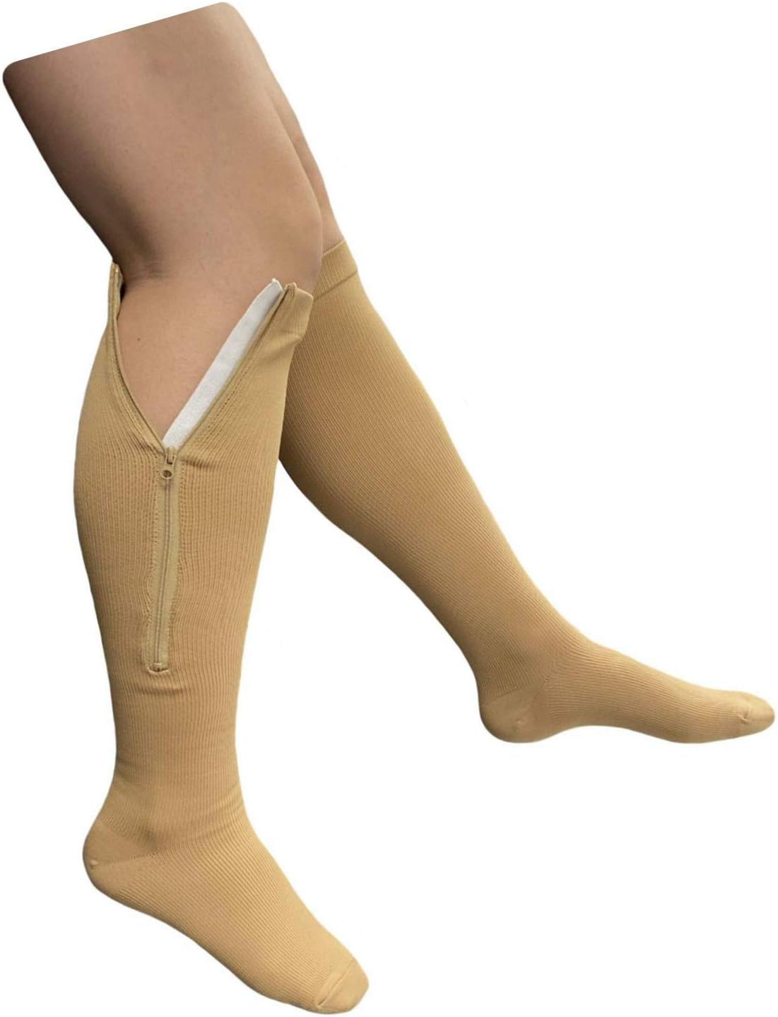 Closed Toe 15-20 mmHg Zipper Compression Circulation Fatigue Leg Socks