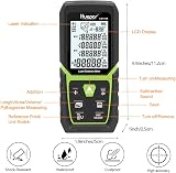 Huepar Laser Distance Measurer 120m with Angle Sensor IP54 Backlit LCD view 5