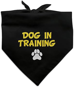 Paw Print Dog Pet Bandana - Black 