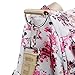 larsuyar Cotton 6 Pieces Diaper Tote Bag Set, 7-inch By 16.54-inch By 26-inch (Flowers Pink)