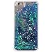 iPhone 6S Case,NSSTAR iPhone 6 Case, iPhone 6S Liquid Case,Fashion Creative Design Flowing Liquid Floating Bling Glitter Sparkle Blue Love Heart Hard Case for Apple iPhone 6S (2015)/ iPhone 6 (2014)