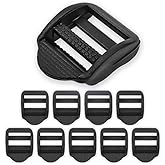 EXTEMPORE 1" (25mm) Plastic Ladder Lock Buckle Triglide Tension Lock Replacement Plastic Buckle for Backpack Belt Adjusters.