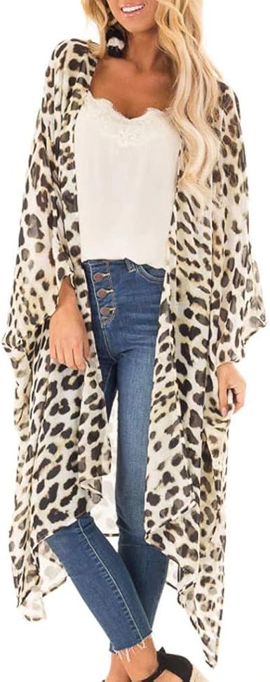 leopard print maxi cardigan