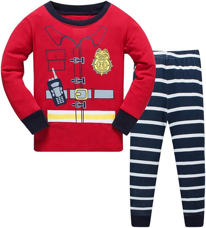 Boys Pajamas Set Printed Toddler Long Sleeve Cotton Outfits Sleepwear 2 Pcs Amazon.co.uk Clothing