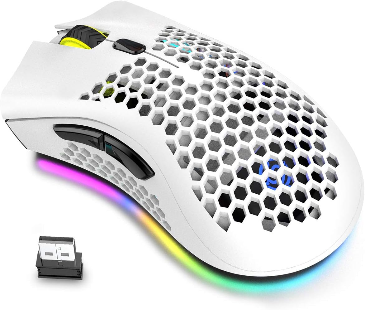 Wireless Lightweight Gaming Mouse, Ultralight Mice with RGB