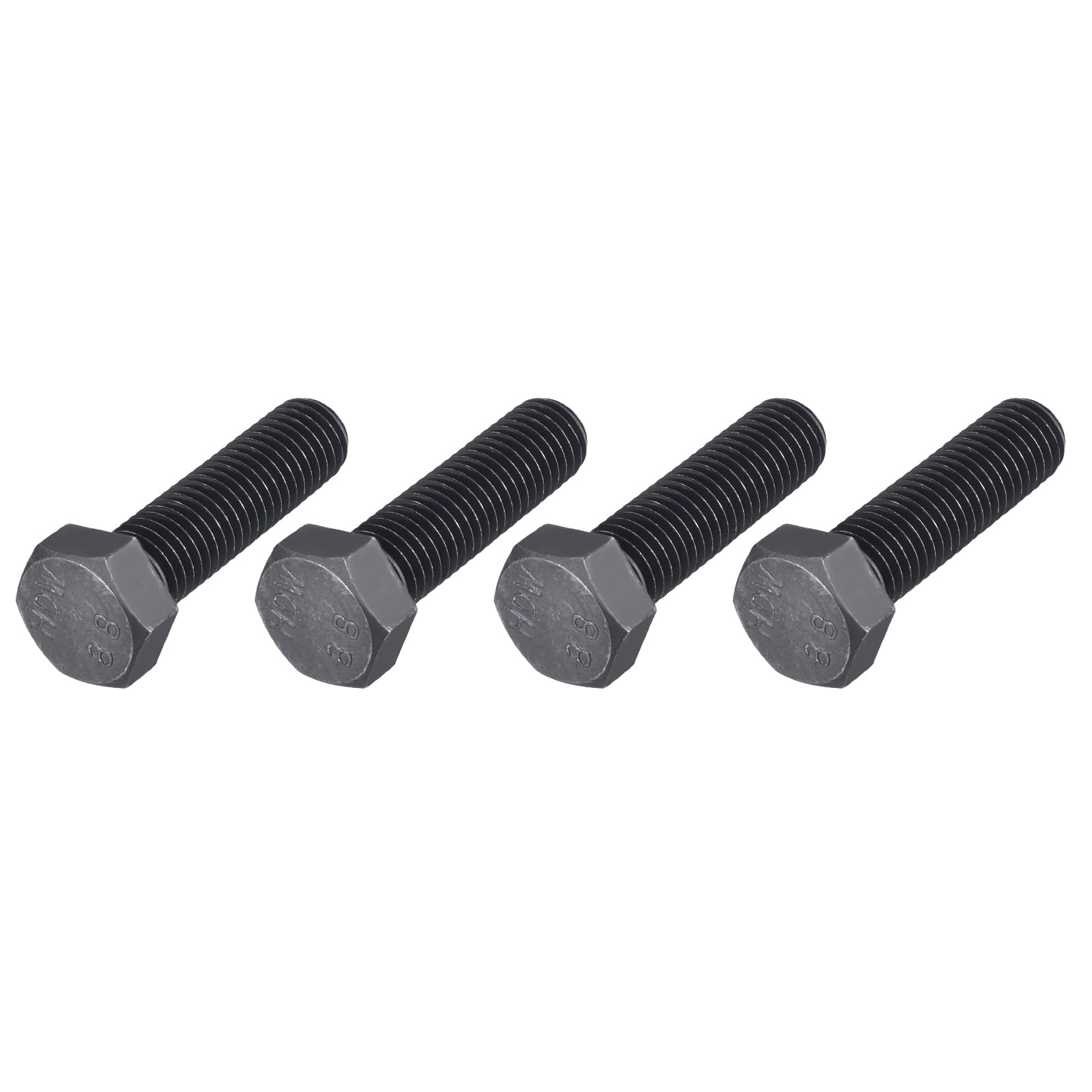 METALLIXITY Hex Bolts (M14-2x50mm) 4Pcs, 8.8 Grade Carbon Steel Fully Threaded Black Oxide, Coarse Thread UNC Hex Head Screw Bolt - for Furniture Repair — image 1