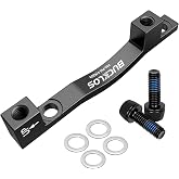 BUCKLOS MTB PM Front/Rear 203mm Disc Brake Caliper Mount Adapter Parts | High-strength CNC machined aluminum alloy rotor adapter, gear parts with mounting bolts, easy installation