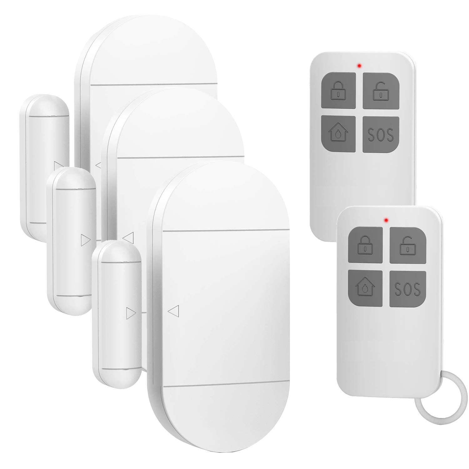 Door Window Alarm for Home Pool Kids Safety with 2 Remote Controls Door Entry Burglar Magnetic Sensor Security Alert Kit for Store Garage 130dB 4 Alarm Modes