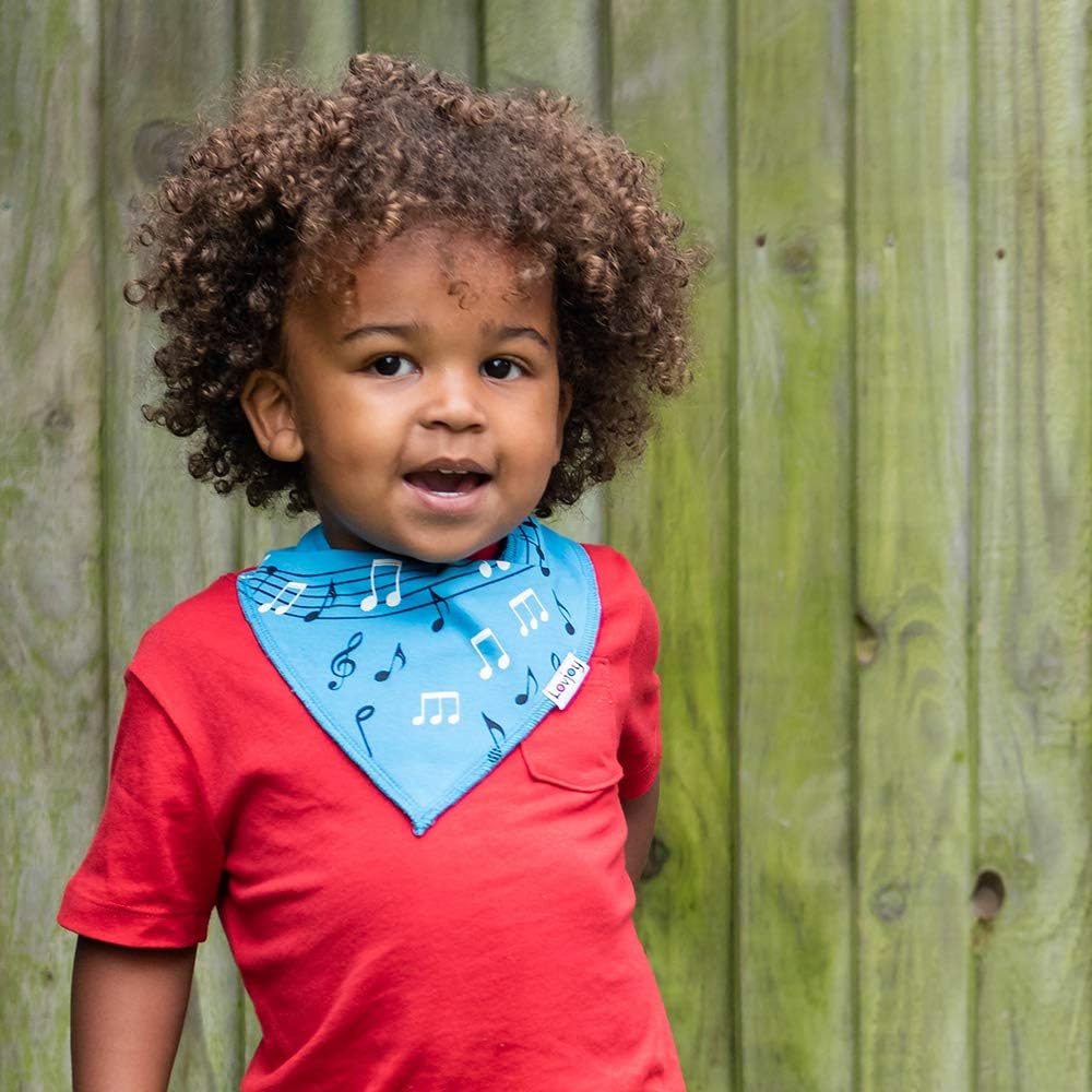 Lovjoy 100% Cotton Bandana Dribble Bibs, Light & Absorbent for Warm Months Fits upto 3 years - 7 PACK (Set 2) - Image 3