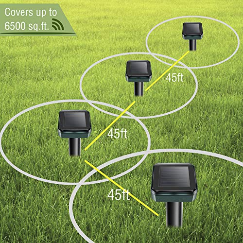 image for XMSTORE Upgrade Mole Repellent, 4 Pack Ultrasonic Animal Repellent Sol