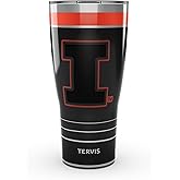 Tervis Traveler Illinois Fighting Illini - Night Game Triple Insulated Tumbler Travel Cup Keeps Drinks Cold & Hot, 30oz, Stainless Steel