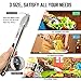 Walfos Food Grade Stainless Steel Kitchen Tongs for Cookig,BBQ - Set of 3, 7 ，9 and 12 Inch Heavy Duty Locking Metal Food Tongs Non-Slip Grip