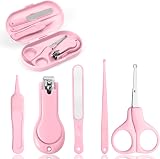 Vicloon 5-in-1 Baby Nail Kit Nail Clippers Scissors Ear Pick File Tweezers